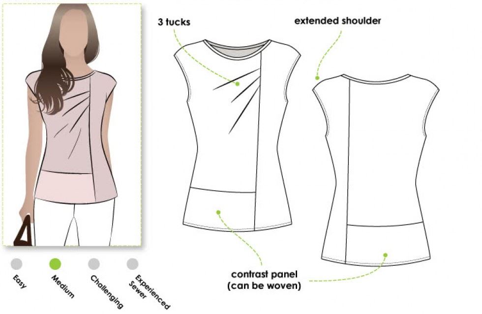 Style Arc Paper Sewing Pattern Lotti Top