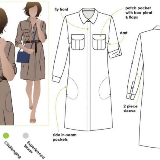 Style Arc Paper Sewing Pattern Mara Shirt Dress