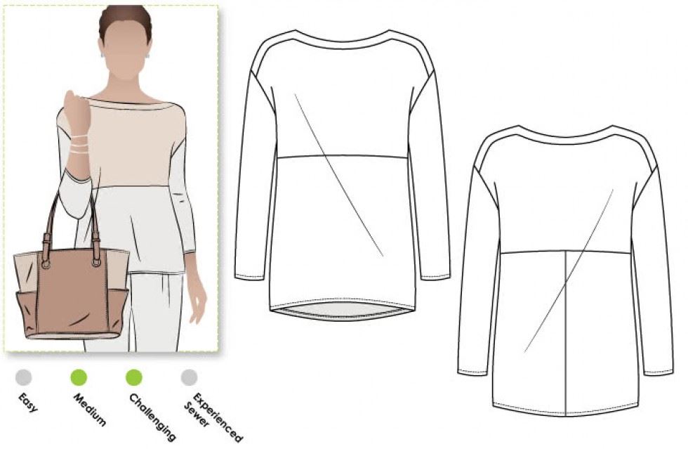 Style Arc Paper Sewing Pattern Melinda Tunic Top