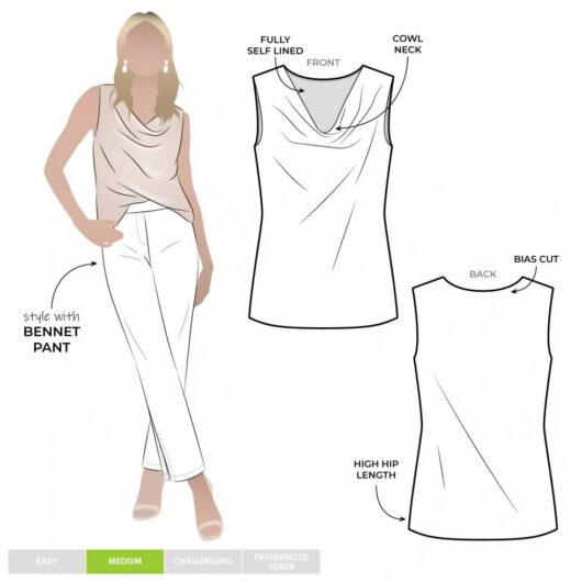 Style Arc Paper Sewing Pattern Monroe Top