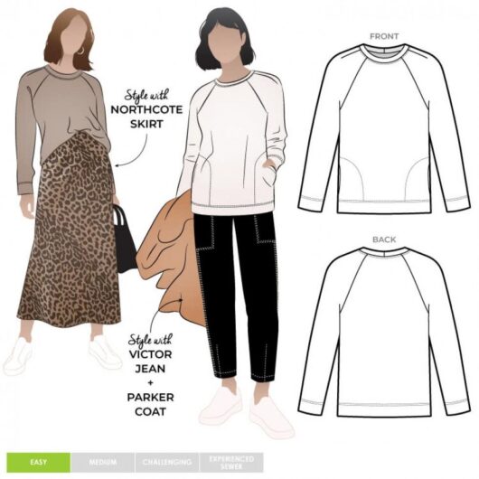 Style Arc Paper Sewing Pattern Preston Knit Sweater