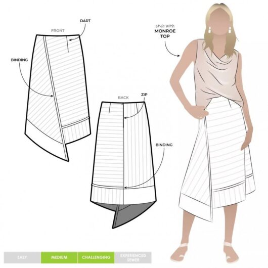 Style Arc Paper Sewing Pattern Quinn Skirt