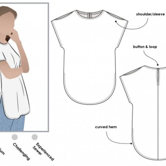 Style Arc Paper Sewing Pattern Rae Tunic Top