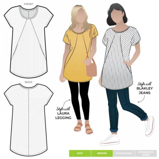 Style Arc Paper Sewing Pattern Reece Knit Tunic