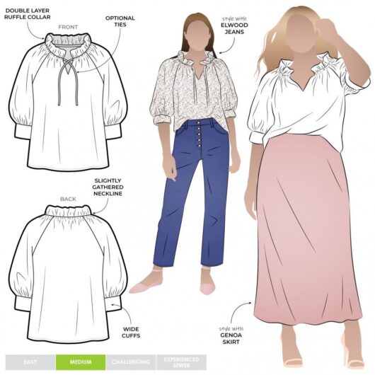Style Arc Paper Sewing Pattern Reynolds Top