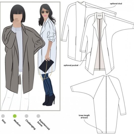 Style Arc Paper Sewing Pattern Riley Coat