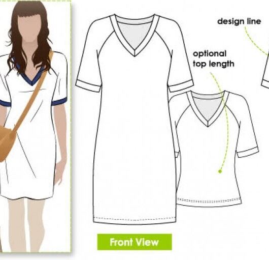 Style Arc Paper Sewing Pattern Rowes Tunic Top