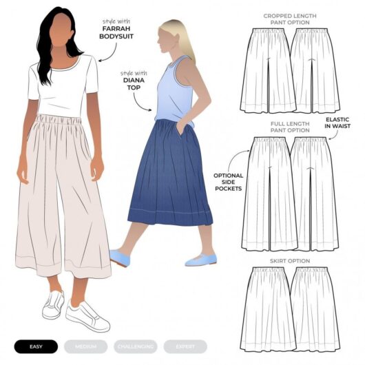 Style Arc Paper Sewing Pattern Rumi Skirt & Pants