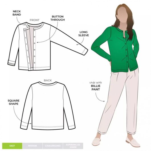 Style Arc Paper Sewing Pattern Saskia Knit Cardi