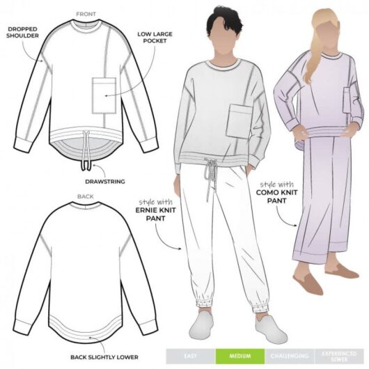 Style Arc Paper Sewing Pattern Simpson Sweatshirt