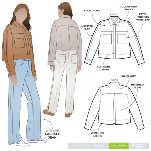 Style Arc Paper Sewing Pattern Smith Jacket