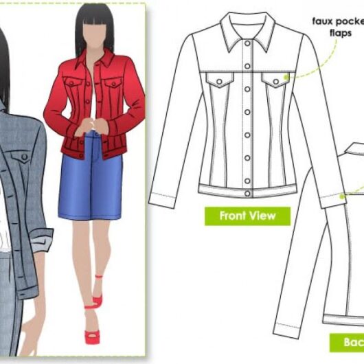 Style Arc Paper Sewing Pattern Stacie Jean Jacket