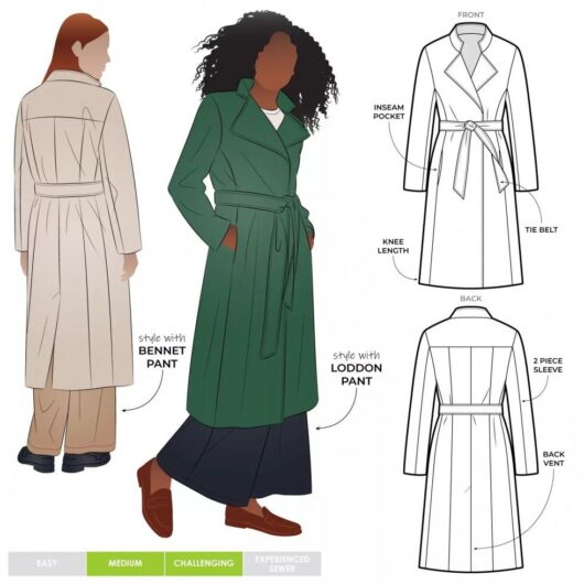 Style Arc Paper Sewing Pattern Stella Coat