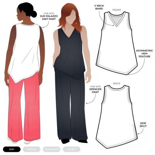 Style Arc Paper Sewing Pattern Sue Knit Top