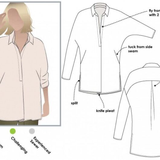 Style Arc Paper Sewing Pattern Trudy Tunic Top