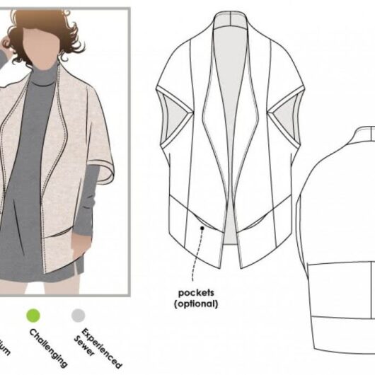 Style Arc Paper Sewing Pattern Violet Jacket