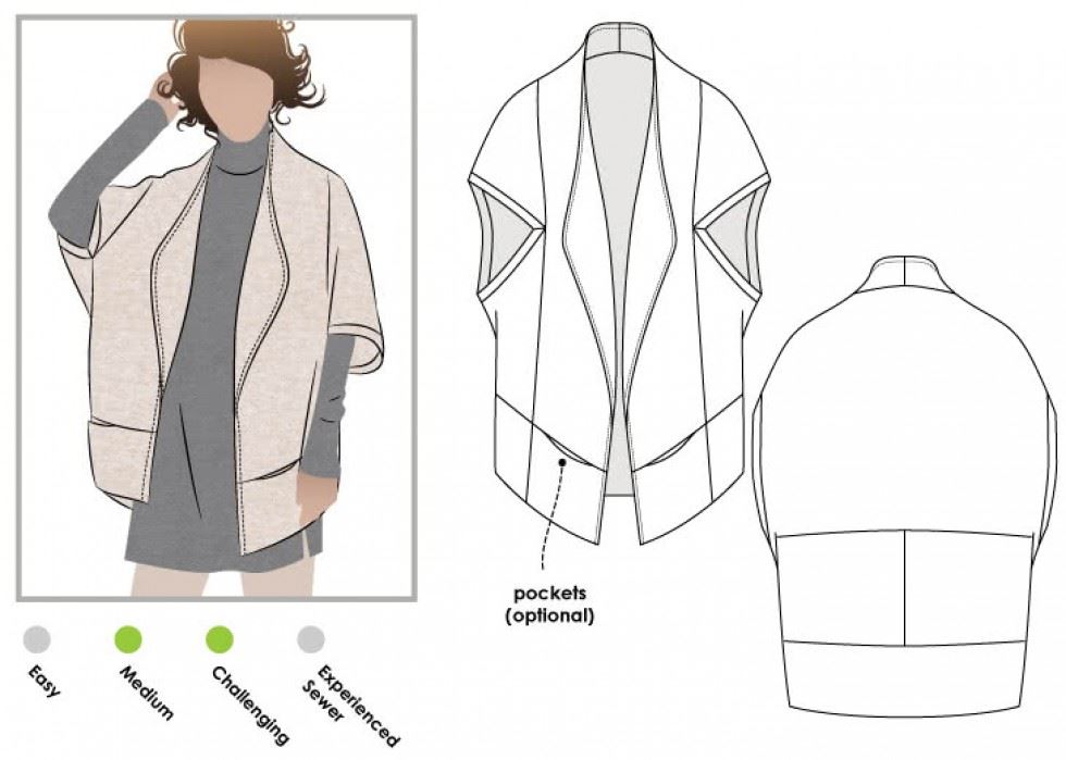 Style Arc Paper Sewing Pattern Violet Jacket