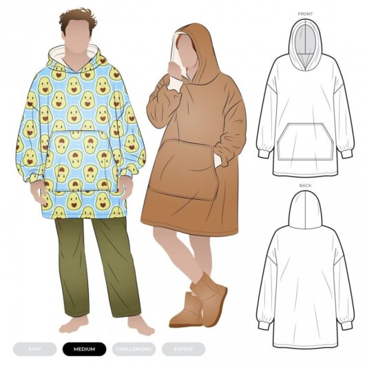 Style Arc Paper Sewing Pattern Weekend Hoodie