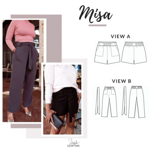 Style Sew Me Paper Sewing Pattern Misa Trousers & Shorts