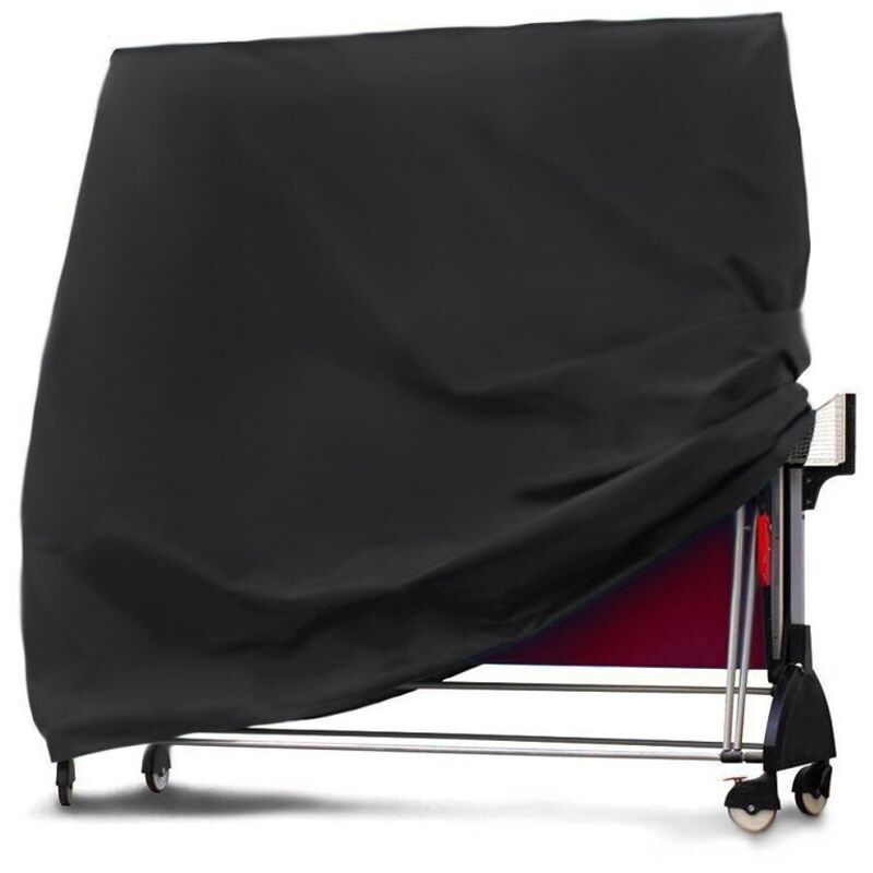 Table Tennis Table Waterproof Cover for Ping Pong Table 165 x 70 x 185 cm Black