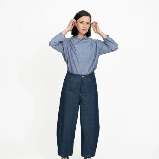 The Assembly Line Paper Sewing Pattern Barrel Leg Trousers