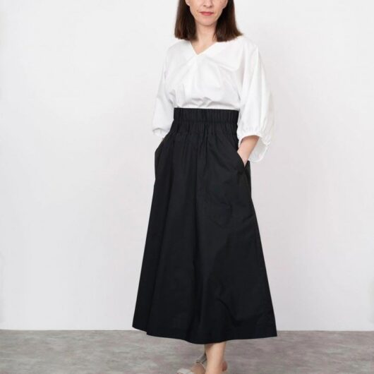 The Assembly Line Paper Sewing Pattern Elastic Waist Maxi Skirt