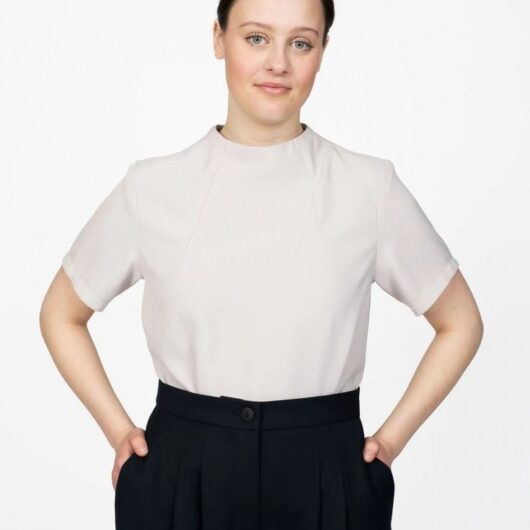The Assembly Line Paper Sewing Pattern Funnel Neck Top