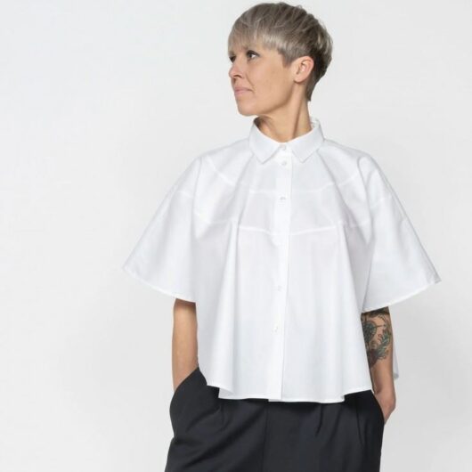 The Assembly Line Paper Sewing Pattern Poncho Shirt