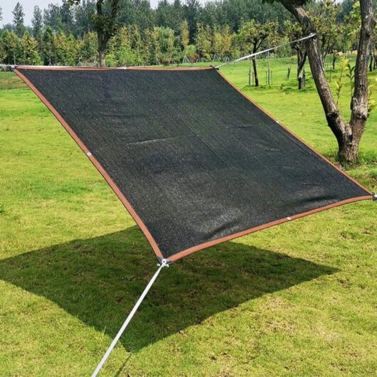 Tinor - Premium Black Shade Net, Knitted Shade Cloth, 85% uv Resistant Sun Protection Net, Shade Sail for Plant, Home, Kennel, Swimming Pool (3x4m)
