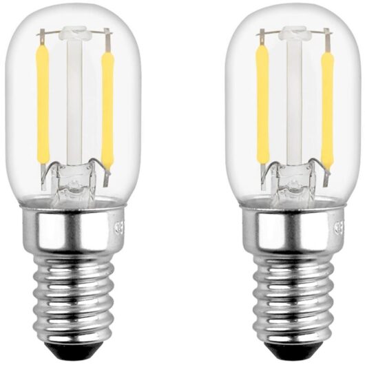 Tinor - T22 led Bulb, E14 2W led Bulb Equivalent 15W E14 Incandescent, Warm White 2700K, Small led for Fridge/Salt Lamp/Children's Night Light, Pack