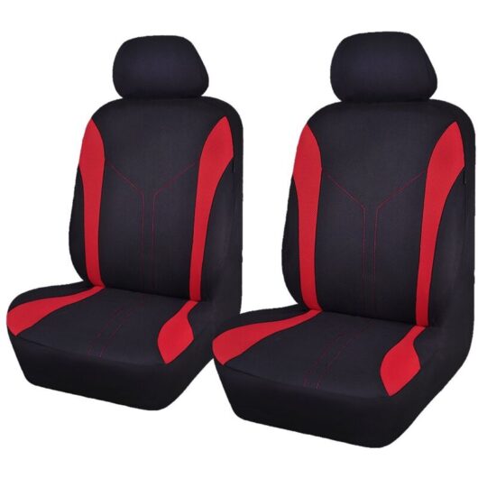 Tinor - Universal Fashion Mesh Car Seat Covers (2 Fronts, Black Red)