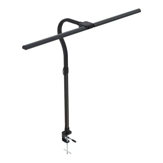 Tinor - led Desk Lamp with Double Ended Clip, 360° Adjustable, 5 Levels Adjustment, Eye Protection, usb, Power 24W, pc Material, Black