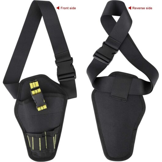 Tool Belt, Tool Holster Belt with Adjustable Belt and Open Buckles for Storing Tools and Drills