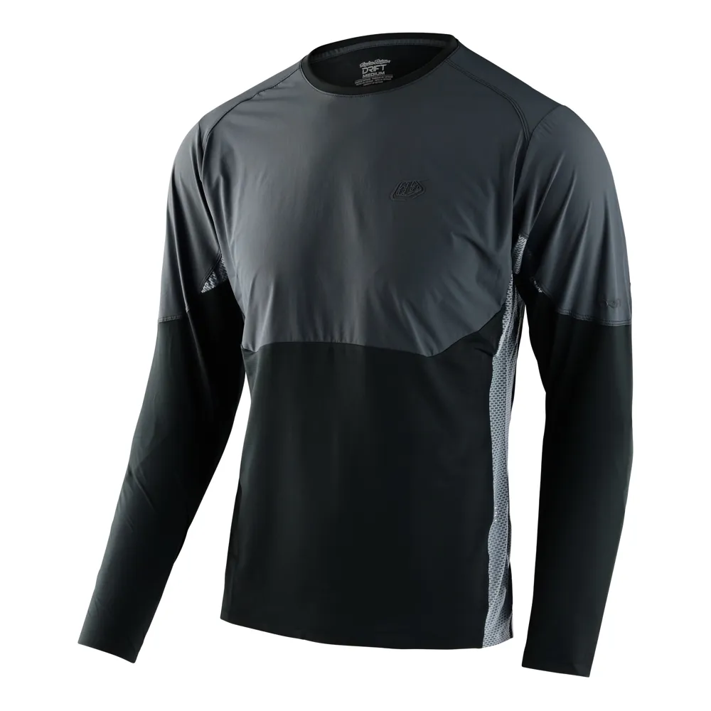 Troy Lee Designs Drift LS MTB Jersey Solid Dark Charcoal