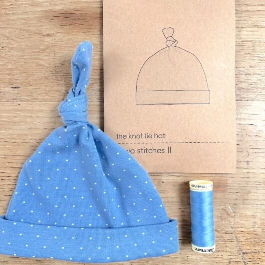 Two Stitches Paper Sewing Pattern Knot Tie Baby Hat