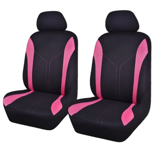 Universal Fashion Mesh Car Seat Covers (2 Fronts, Black Pink) NPTERBL