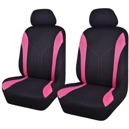 Universal Mesh Car Seat Covers (2 Front Seats, Black/Pink) NPTERBL