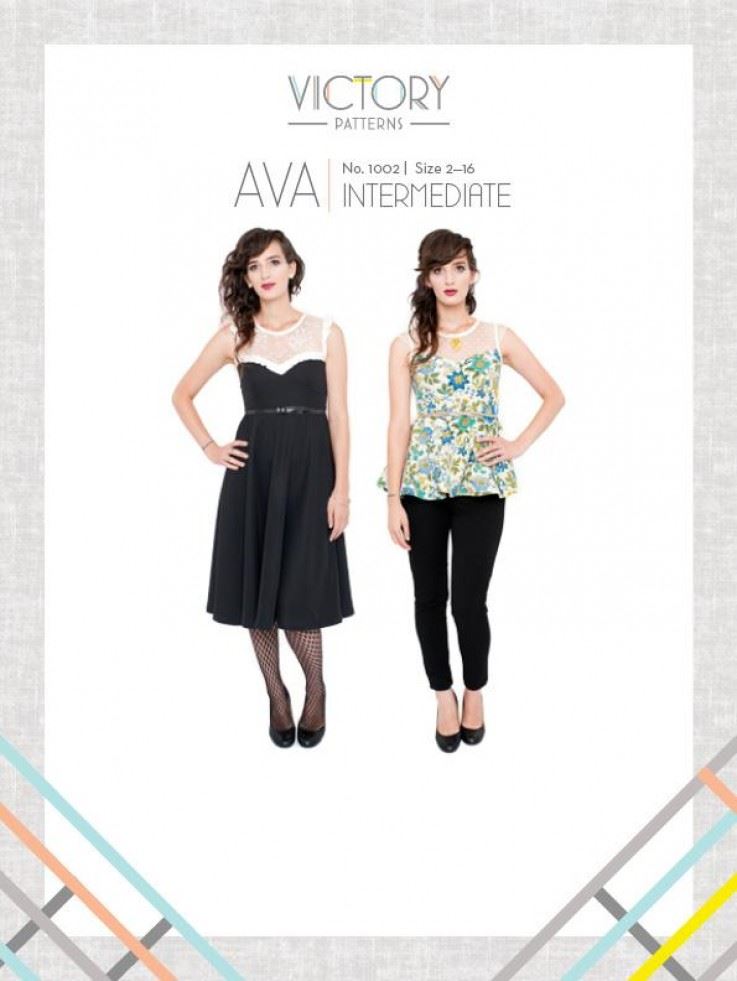 Victory Patterns Paper Sewing Pattern Ava Dress & Blouse