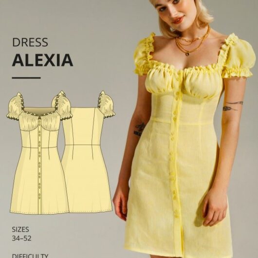 Vikisews Paper Sewing Pattern Alexia Dress