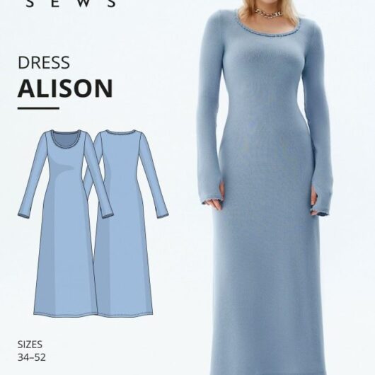 Vikisews Paper Sewing Pattern Alison Dress