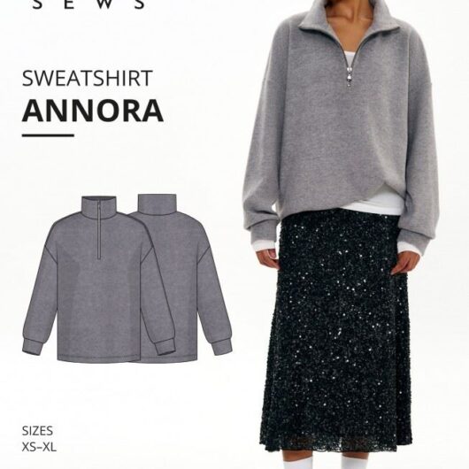 Vikisews Paper Sewing Pattern Annora Sweatshirt
