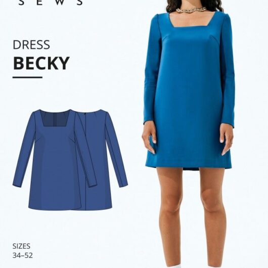 Vikisews Paper Sewing Pattern Becky Dress
