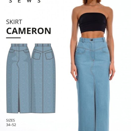 Vikisews Paper Sewing Pattern Cameron Skirt