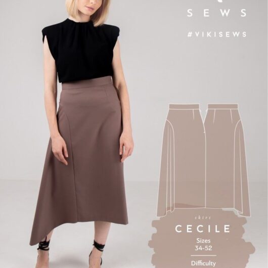 Vikisews Paper Sewing Pattern Cecile Skirt