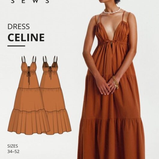 Vikisews Paper Sewing Pattern Celine Dress