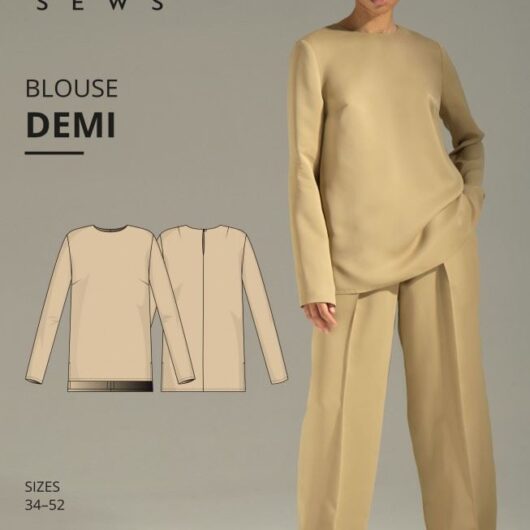 Vikisews Paper Sewing Pattern Demi Blouse