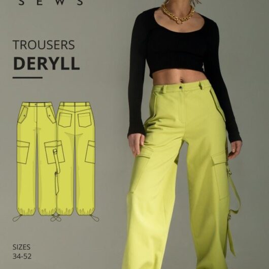 Vikisews Paper Sewing Pattern Deryll Trousers