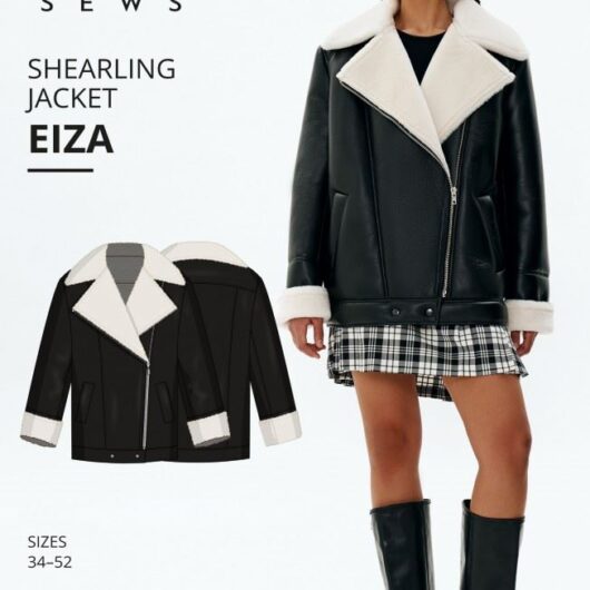 Vikisews Paper Sewing Pattern Eiza Shearling Jacket