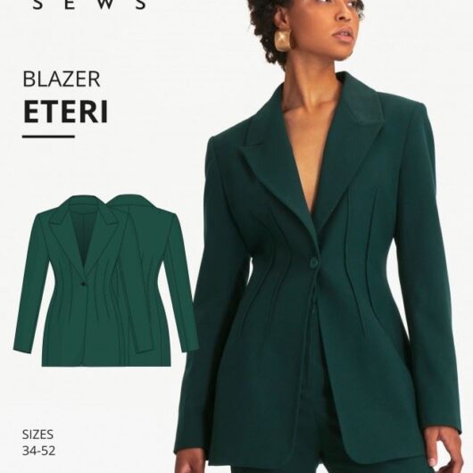 Vikisews Paper Sewing Pattern Eteri Blazer