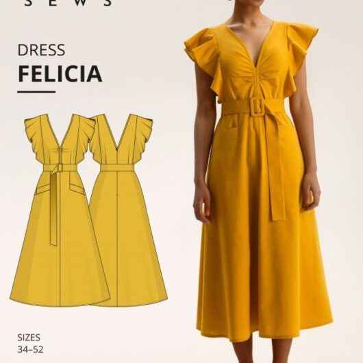 Vikisews Paper Sewing Pattern Felicia Dress